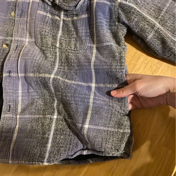 Vintage 90s Plaid Button Up Shirt Mens Large Protest Purple Grunge Nirvana - Picture 12 of 14